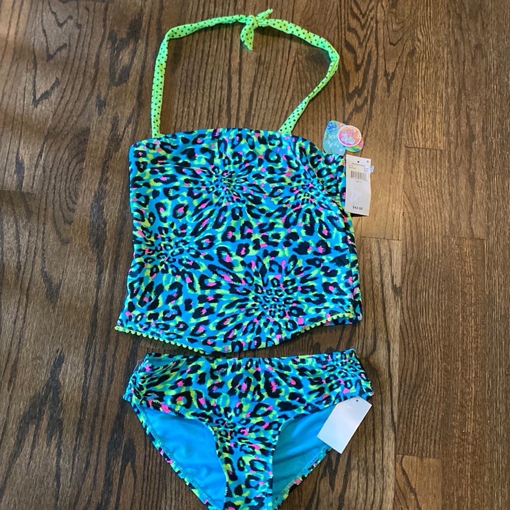 NEW Leopard Print Tankini (Breaking Waves) (Size 12)